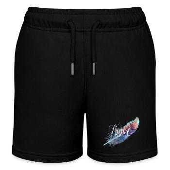 FLY HIGH - Kids Organic Sweat Shorts by Stanley/Stella - black - Front