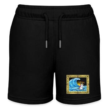 Einhorn Geburtstagsgrüße Geburtstag Flaschenpost - Kinder Organic Joggingshorts Mini Bolter von Stanley/Stella - Schwarz - Vorne