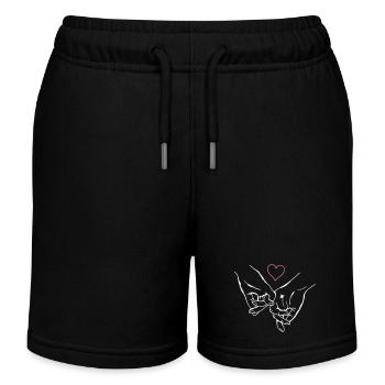 hände halten liebe herz - Kinder Organic Joggingshorts Mini Bolter von Stanley/Stella - Schwarz - Vorne
