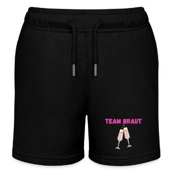 TEAM BRAUT - Kinder Organic Joggingshorts Mini Bolter von Stanley/Stella - Schwarz - Vorne