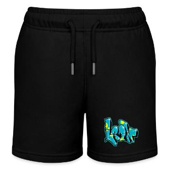 LEON GRAFFITI NAME print - Kids Organic Sweat Shorts by Stanley/Stella - black - Front