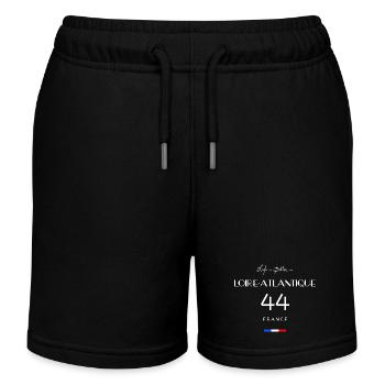 Das Leben ist besser in LOIRE-ATLANTIQUE Nummer 44 Loire - Kinder Organic Joggingshorts Mini Bolter von Stanley/Stella - Schwarz - Vorne