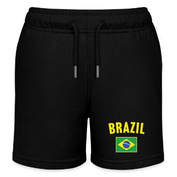 Drapeau du Brésil - Short de jogging enfant bio Stanley/Stella - noir - Devant
