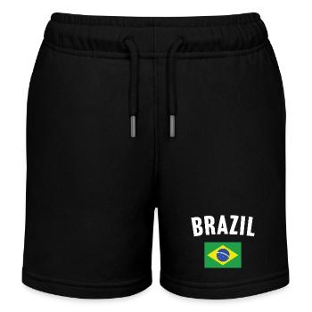 Drapeau du Brésil - Short de jogging enfant bio Stanley/Stella - noir - Devant