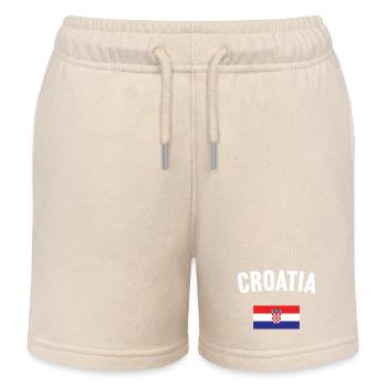 Drapeau de la Croatie - Short de jogging enfant bio Stanley/Stella - écru doux - Devant