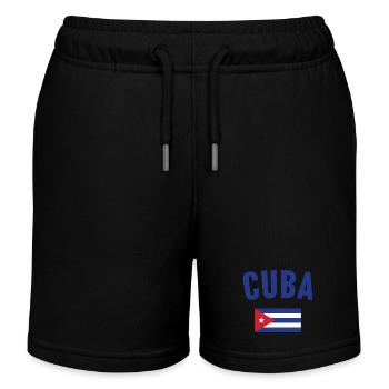 Drapeau de Cuba - Short de jogging enfant bio Stanley/Stella - noir - Devant