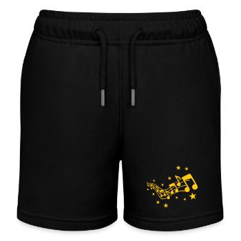 Viele Musik Noten Symbole Melodie Musiknoten Audio - Kinder Organic Joggingshorts Mini Bolter von Stanley/Stella - Schwarz - Vorne