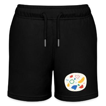 Große Klettergriffe - Kinder Organic Joggingshorts Mini Bolter von Stanley/Stella - Schwarz - Vorne