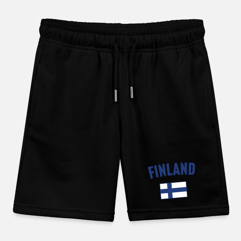 Finnland Flagge Kinder Organic Joggingshorts Mini Bolter von Stanley/Stella