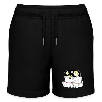 Dog Korean - Japanese Style 13 - Kids Organic Sweat Shorts by Stanley/Stella - black - Front