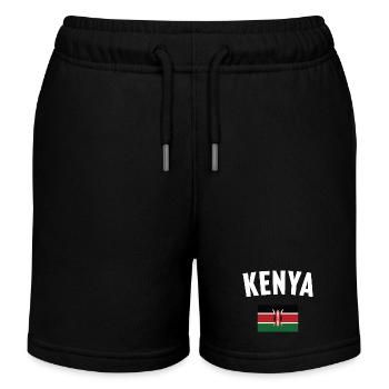 Drapeau du Kenya - Short de jogging enfant bio Stanley/Stella - noir - Devant