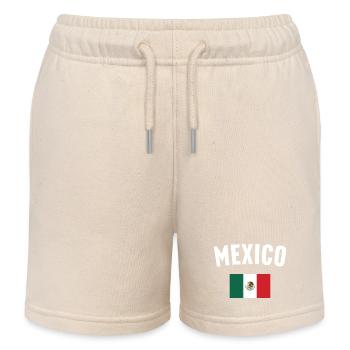 Mexico Flag - Kids Organic Sweat Shorts by Stanley/Stella - soft Ecru - Front