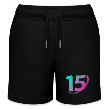 Nummer 15 mehrfarbig - Kinder Organic Joggingshorts Mini Bolter von Stanley/Stella - Schwarz - Vorne