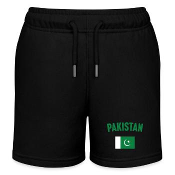 Pakistan Flag - Kids Organic Sweat Shorts by Stanley/Stella - black - Front