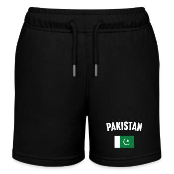 Pakistan Flag - Kids Organic Sweat Shorts by Stanley/Stella - black - Front