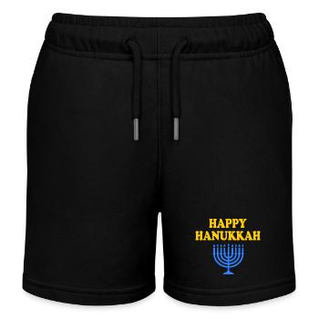 HAPPY HANUKKAH - Short de jogging enfant bio Stanley/Stella - noir - Devant