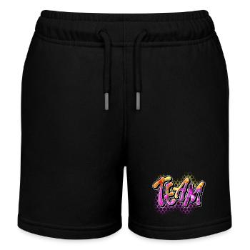 team - Kids Organic Sweat Shorts by Stanley/Stella - black - Front