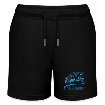 Atemtherapeut Blaue Medizinsymbole - Kinder Organic Joggingshorts Mini Bolter von Stanley/Stella - Schwarz - Vorne