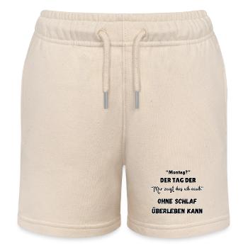 "The Day After Sunday" - Kids Organic Sweat Shorts by Stanley/Stella - soft Ecru - Front
