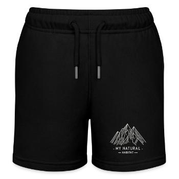 Mon habitat naturel - La montagne - Short de jogging enfant bio Stanley/Stella - noir - Devant