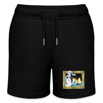 maritim Seemann Seefahrer Mädchen Matrose Schiff - Kinder Organic Joggingshorts Mini Bolter von Stanley/Stella - Schwarz - Vorne