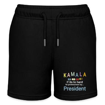 Difficile à prononcer Kamala President coloré - Short de jogging enfant bio Stanley/Stella - noir - Devant