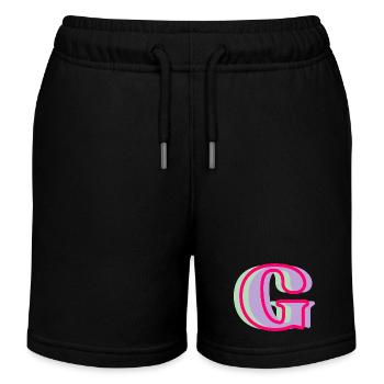 Mehrfarbiger Buchstabe g – originelle Geschenkidee - Kinder Organic Joggingshorts Mini Bolter von Stanley/Stella - Schwarz - Vorne