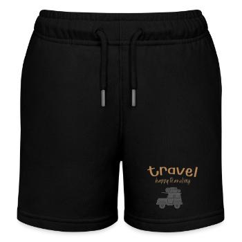 Travel - Kids Organic Sweat Shorts by Stanley/Stella - black - Front