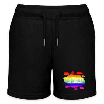 AfD stoppen gegen rechts Demokratie Vielfalt links - Kinder Organic Joggingshorts Mini Bolter von Stanley/Stella - Schwarz - Vorne