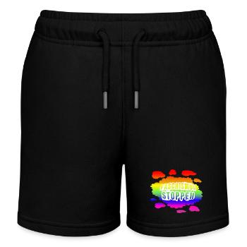 AfD stoppen gegen rechts Demokratie Vielfalt links - Kinder Organic Joggingshorts Mini Bolter von Stanley/Stella - Schwarz - Vorne