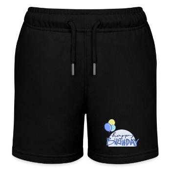 joyeux anniversaire, anniversaire, ballons, fête - Short de jogging enfant bio Stanley/Stella - noir - Devant