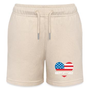 Frohen 4. Juli - Kinder Organic Joggingshorts Mini Bolter von Stanley/Stella - Natur - Vorne