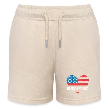 Frohen 4. Juli - Kinder Organic Joggingshorts Mini Bolter von Stanley/Stella - Natur - Vorne
