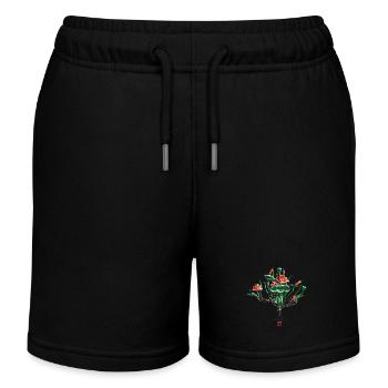 Chinesisch_Blumen in der Verbotene Stadt_Lotus1420 - Kinder Organic Joggingshorts Mini Bolter von Stanley/Stella - Schwarz - Vorne