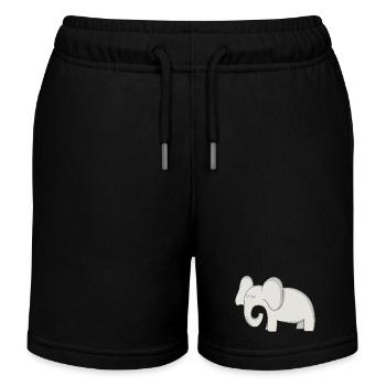 Elefant - Kinder Organic Joggingshorts Mini Bolter von Stanley/Stella - Schwarz - Vorne