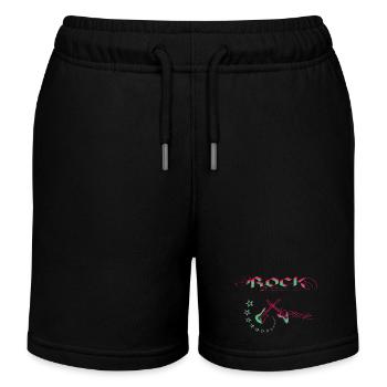 Rock Star Neon - Short de jogging enfant bio Stanley/Stella - noir - Devant