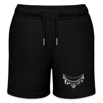 vieux Dirndl Charivari en argent avec de nombreux pendentifs - Short de jogging enfant bio Stanley/Stella - noir - Devant