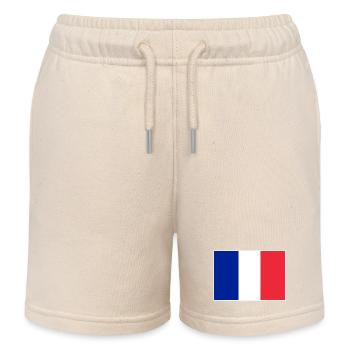 Drapeau de la France - Short de jogging enfant bio Stanley/Stella - écru doux - Devant