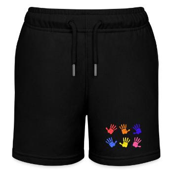 Empreintes de mains sur l’autisme - Short de jogging enfant bio Stanley/Stella - noir - Devant