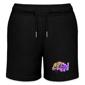 crew - Kids Organic Sweat Shorts by Stanley/Stella - black - Front