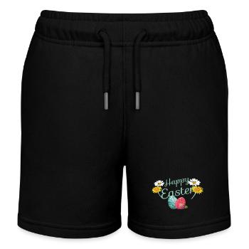 Frohe Ostern - Kinder Organic Joggingshorts Mini Bolter von Stanley/Stella - Schwarz - Vorne