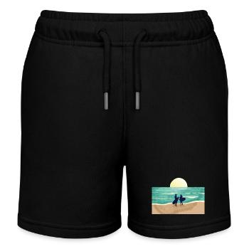 Surfeur au coucher du soleil d’été - Short de jogging enfant bio Stanley/Stella - noir - Devant