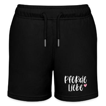 Pferde Reiten Pferdeliebe Pferdemädchen Geschenk - Kinder Organic Joggingshorts Mini Bolter von Stanley/Stella - Schwarz - Vorne