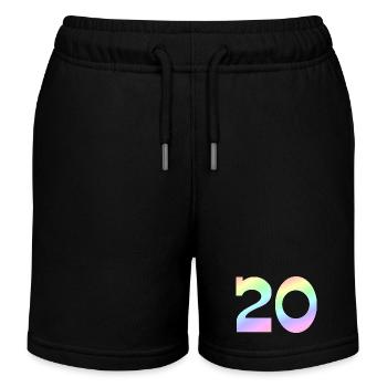 Jubiläum, 20 pastell Verlauf - Kinder Organic Joggingshorts Mini Bolter von Stanley/Stella - Schwarz - Vorne