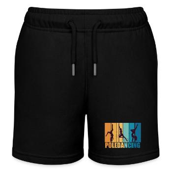 Poledancing Pole dance Vintage Retro Gift - Short de jogging enfant bio Stanley/Stella - noir - Devant
