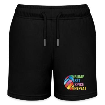 Volleyball - Kinder Organic Joggingshorts Mini Bolter von Stanley/Stella - Schwarz - Vorne