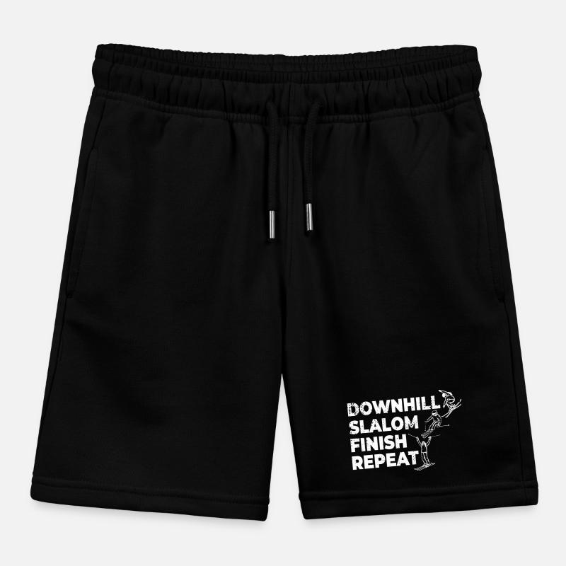 Alpine skiing Kids Organic Sweat Shorts by Stanley/Stella