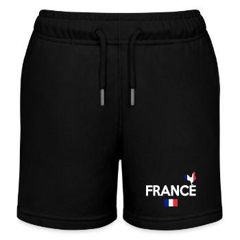 FRANCE - Kids Organic Sweat Shorts by Stanley/Stella - black - Front