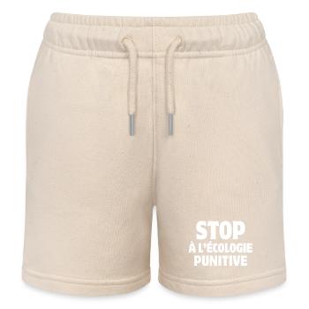 Ecology, Farmer, Punitive Ecology - Kids Organic Sweat Shorts by Stanley/Stella - soft Ecru - Front