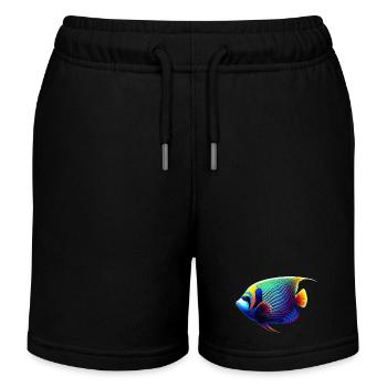 Poisson ange empereur - Short de jogging enfant bio Stanley/Stella - noir - Devant